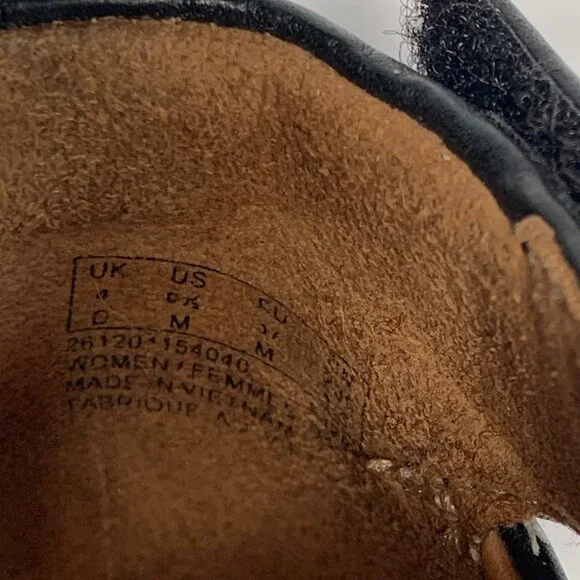 Clarks Artisan Clarene Tide Black Leather Ankle Strap Platform Wedges - Size 6.5 - Picture 14 of 16